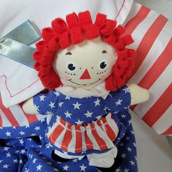 Applause Raggedy Ann and Andy Dolls Set Stars and Stripes 1998 HSN Limited 5000 - Picture 4 of 12